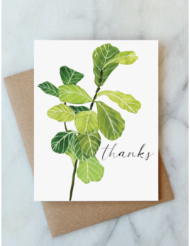 Abigail Jayne Design Fiddle Leaf Thanks Cards - Set of 6