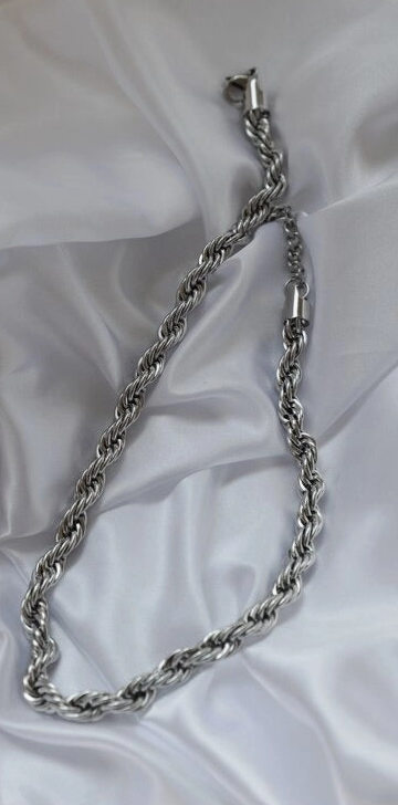MeloMelo Esmeralda - 8mm Rope Chain - Silver
