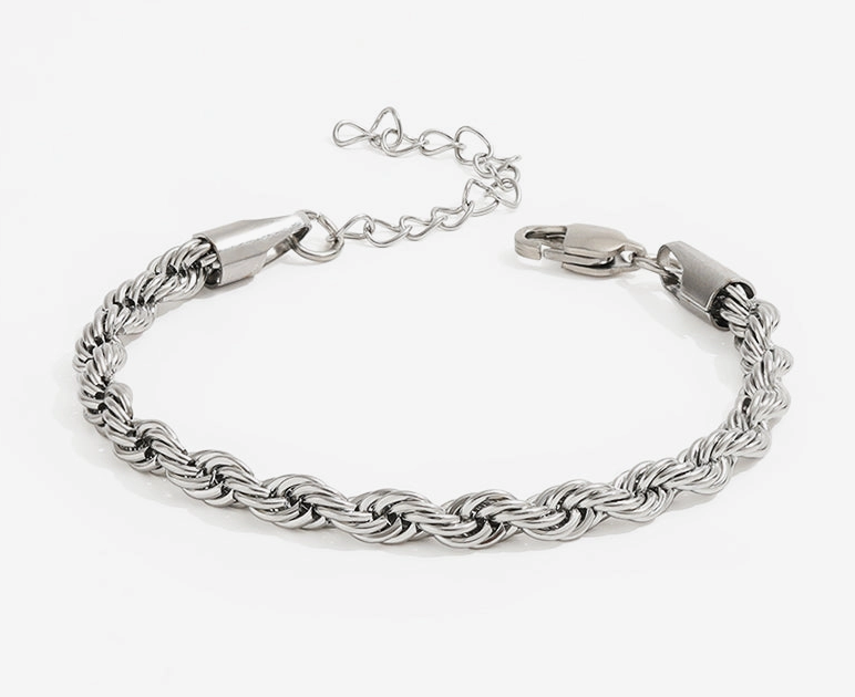 Herschell - 5mm Rope Chain Bracelet - Silver - Washington General