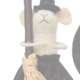 Creative Co-op Wool Felt Mouse in Costume