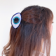 Solar Eclipse Hand-painted Evil Eye Claw Hair Clip