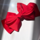 Solar Eclipse Giant Satin Bow Hair Clip - Red