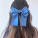 Solar Eclipse Giant Satin Bow Hair Clip - Red