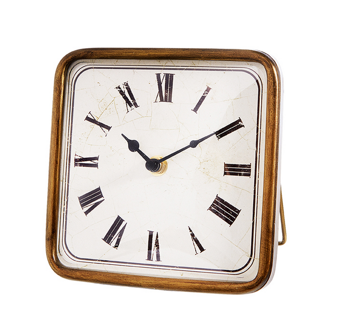Antique Gold Square Clock Washington General Store