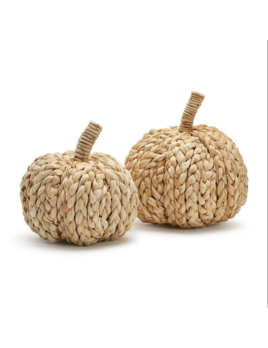 Two's Company Fall Fanfare Hand-Crafted Pumpkins- Small