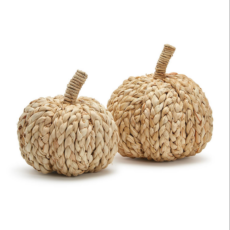 Two's Company Fall Fanfare Hand-Crafted Pumpkins- Small