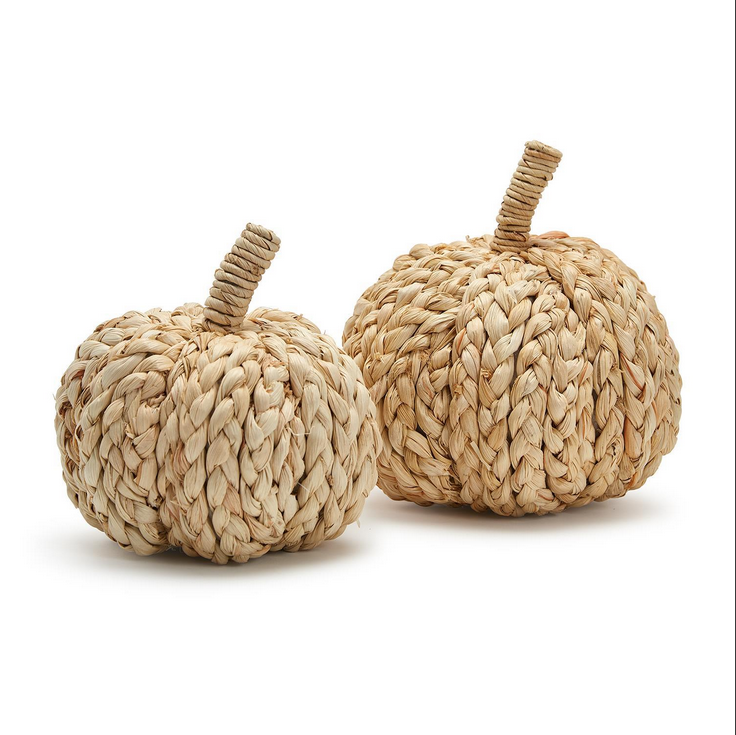 Two's Company Fall Fanfare Hand-Crafted Pumpkins- Large