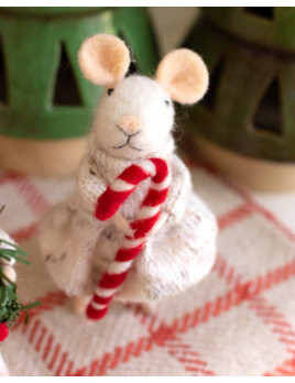 Kalalou Christmas Mice - Candy Cane