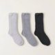 Barefoot Dreams Cozychic 3 Pair Sock Set - Carbon