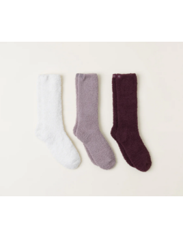 Barefoot Dreams Cozychic 3 Pair Sock Set - Fig