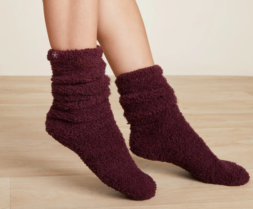 Barefoot Dreams Cozychic 3 Pair Sock Set - Fig