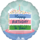 Balloons Everywhere Birthday Satin Cake Balloon 18"