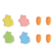 Two's Company Bunny and Carrot 8 Pc Chalk Set in Gift Box Includes 5 Colors
