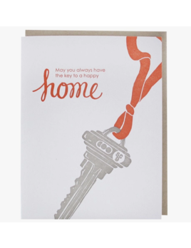 Smudge Ink Key To New Home Congratulations Card