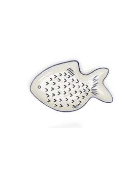 Two's Company Fish Shaped Tid Bit Plate- Large