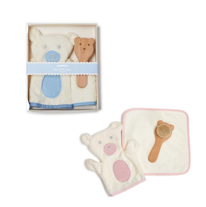 Two's Company Bear Bath Time Gift Set - Pink
