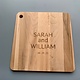 Jk. Adams Personalized Maple Square Cheese Board w/ First Names & Year