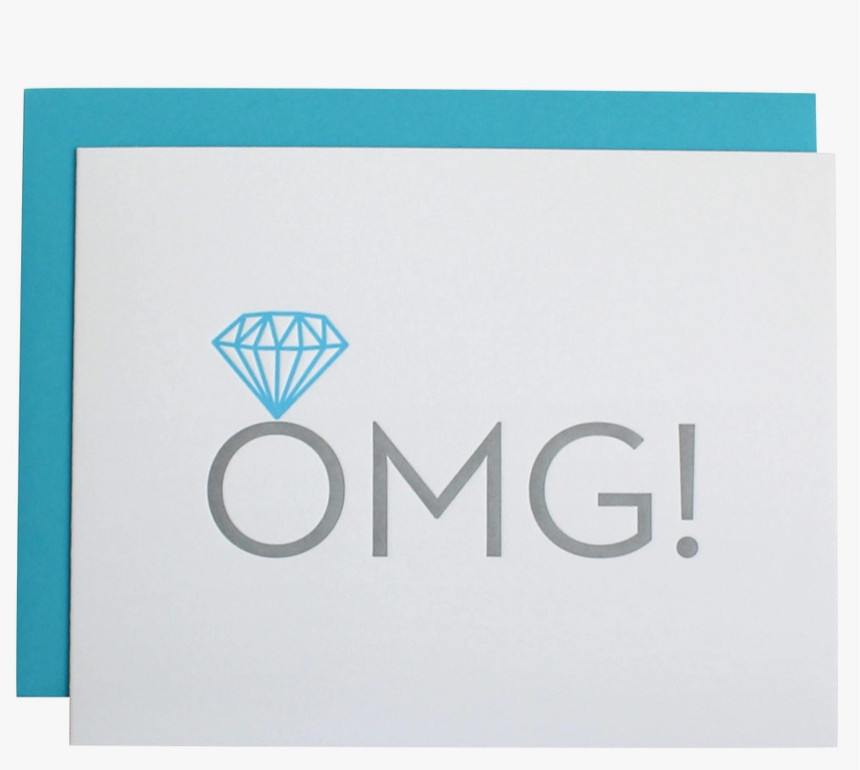 Chez Gagne OMG! Engagement Ring Letterpress Card