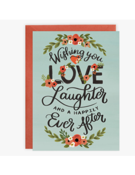 LoveLight Paper Love Laughter - Wedding + Engagement Card