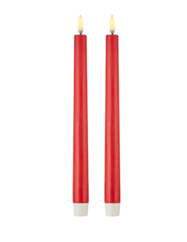 RAZ Imports Taper Flameless Candle Pair- Red