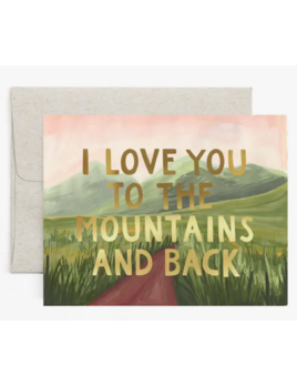 1canoe2 Gold Mountains and Back Greeting Card