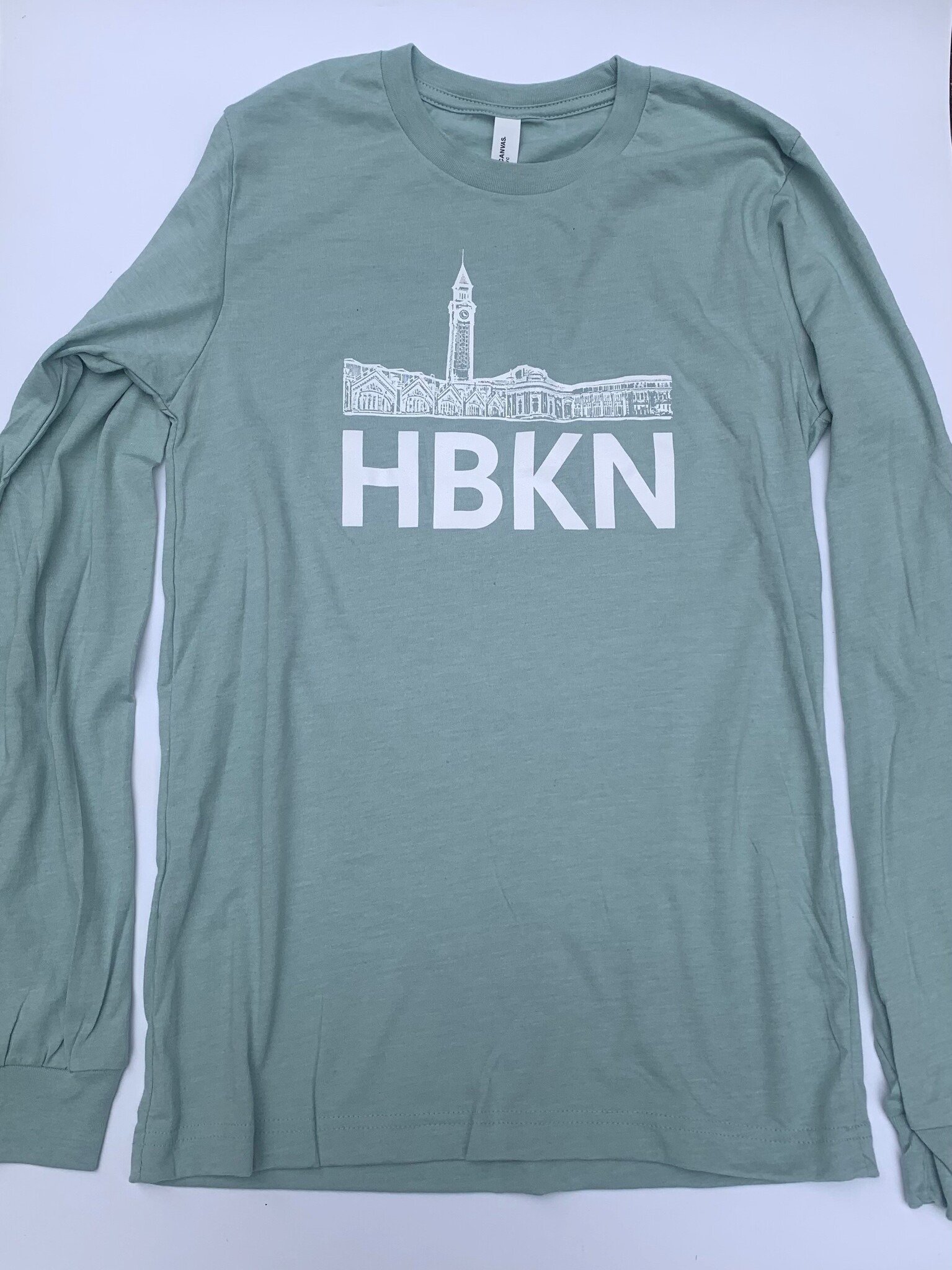 Hudson & Asher HBKN Long Sleeve Tee, Sage Green