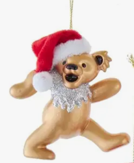 Kurt Adler 3.5" Grateful Dead Bears + Santa Hat Gold