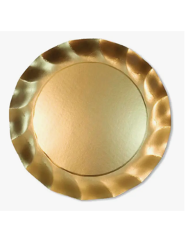 Sophistiplate Paper Wavy Charger Satin Gold