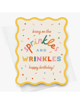 onderkast studio Wavy Die Cut Sprinkles and Wrinkles Notecard