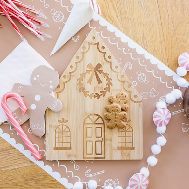 My Mind's Eye Gingerbread House Bamboo Cutting Board