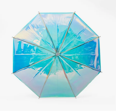 Hipsterkid Kids Umbrella - Holographic with White Handle