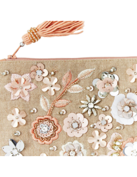 Two's Company Floral Embellished Multipurpose Pouch