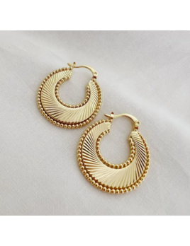 true by kristy jewelry Freedom Sunburst Spiral Hoops Earrings Gold Filled