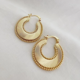 true by kristy jewelry Freedom Sunburst Spiral Hoops Earrings Gold Filled