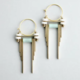 David Aubrey Jewelry White and mint green hoop earrings