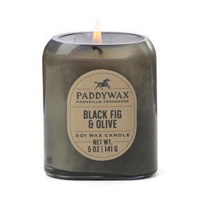 Paddywax Vista 5 oz Black Glass -BLACK FIG & OLIVE