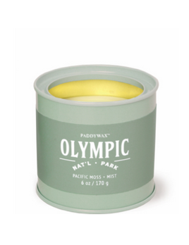 Paddywax PARKS 6 OZ OLYMPIC MINT GLOSSY TIN - PACIFIC MOSS + MIST