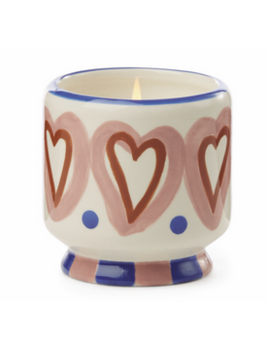 Paddywax Adopo 8 oz. Hearts Ceramic Candle - Rosewood Vanilla