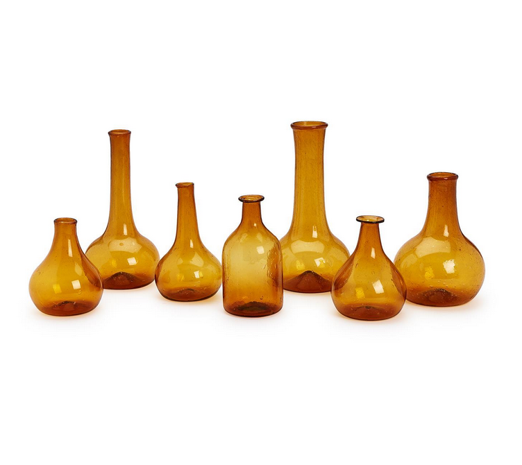 Two's Company Amber Decorative Bottle / Vase - Small
