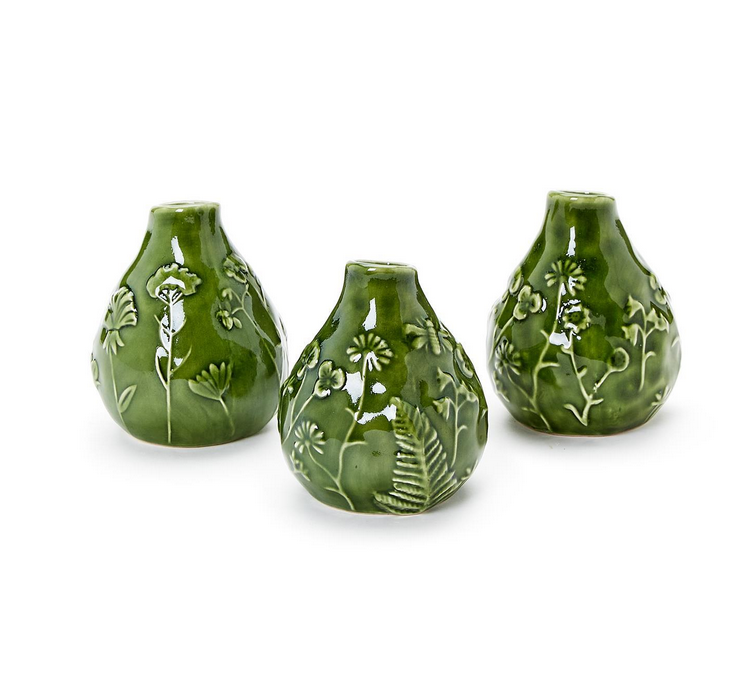 Two's Company Floral Scape Bud Vase