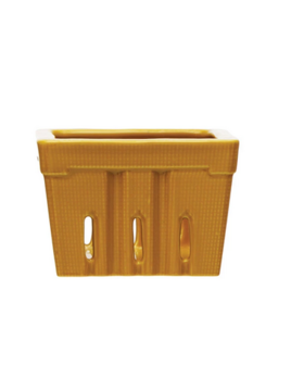 Creative Co-op Textured Stoneware Berry Basket - Yellow
