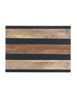 Creative Co-op Mango Wood Cheese/Cutting Board w/ Stripes