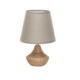 Creative Co-op Eucalyptus Wood Table Lamp w/ Linen Shade