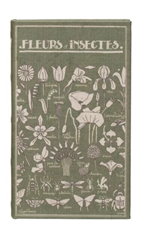 Creative Co-op Canvas Book Storage Box - Fleurs et Insects