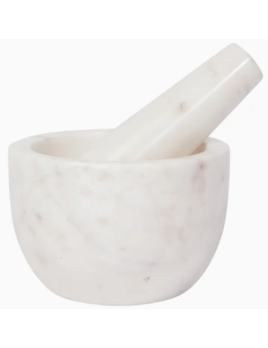 Danica Heirloom White Marble Mortar and Pestle