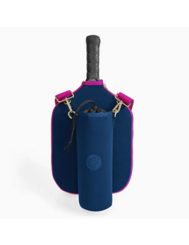 Posh Pickler Clip-on Water Bottle Holder for Pickle Ball- Navy