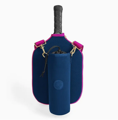 Posh Pickler Clip-on Water Bottle Holder for Pickle Ball- Navy