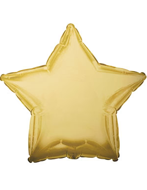 GG Distributors Foil Star Balloon 17" Gold