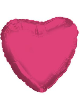 GG Distributors Foil Heart Balloon 17" Hot Pink