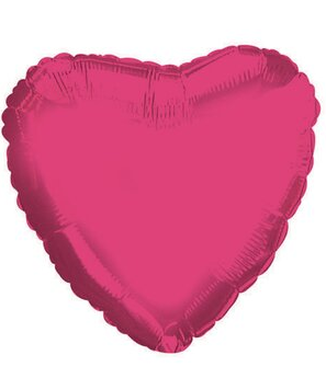 GG Distributors Foil Heart Balloon 17" Hot Pink